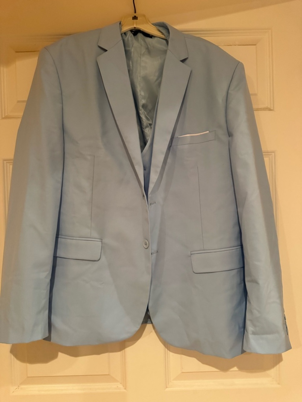 Light Blue Men's Blazer - Classic Single-Breasted Jacket